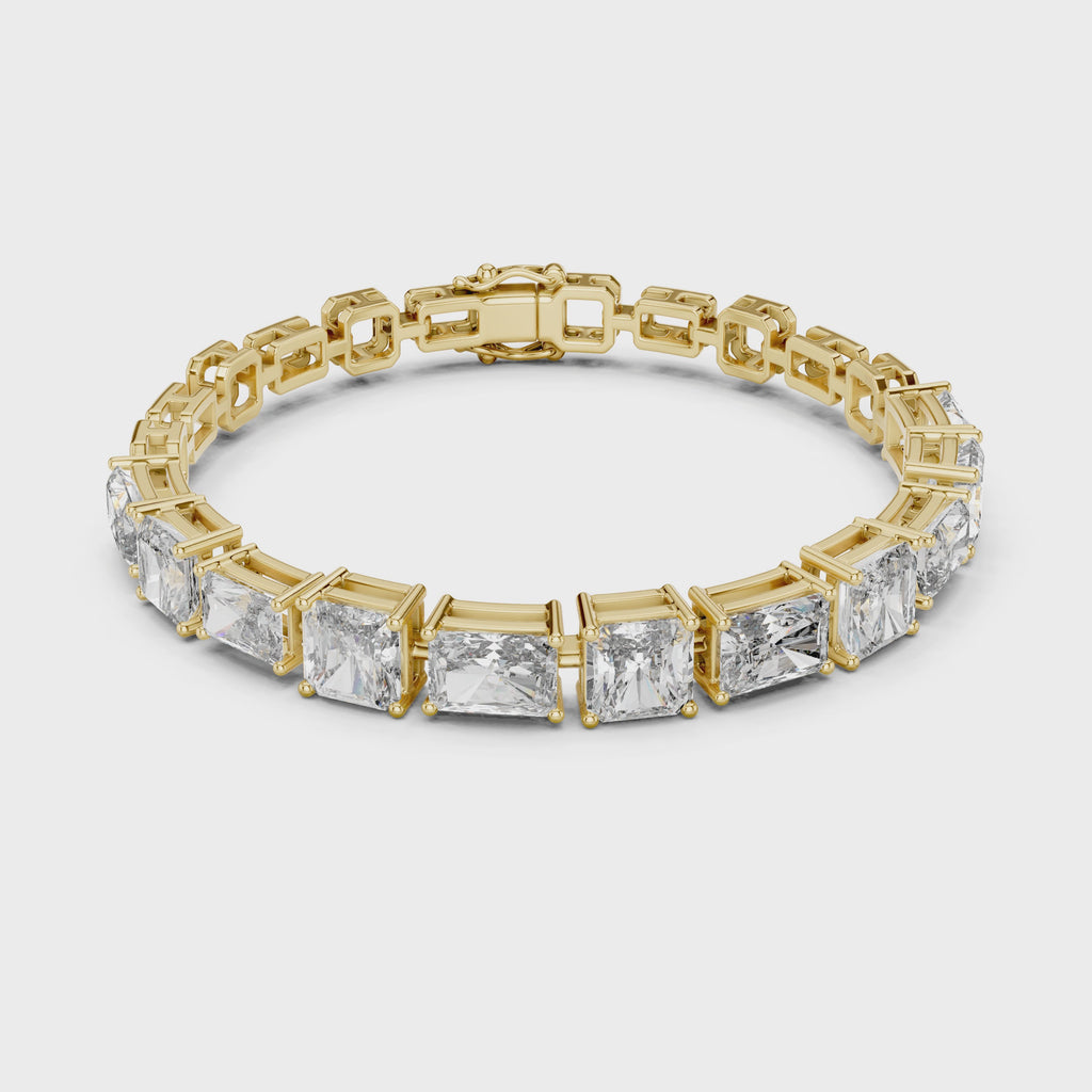 Radiant and Emerald Cut Diamond Bracelet