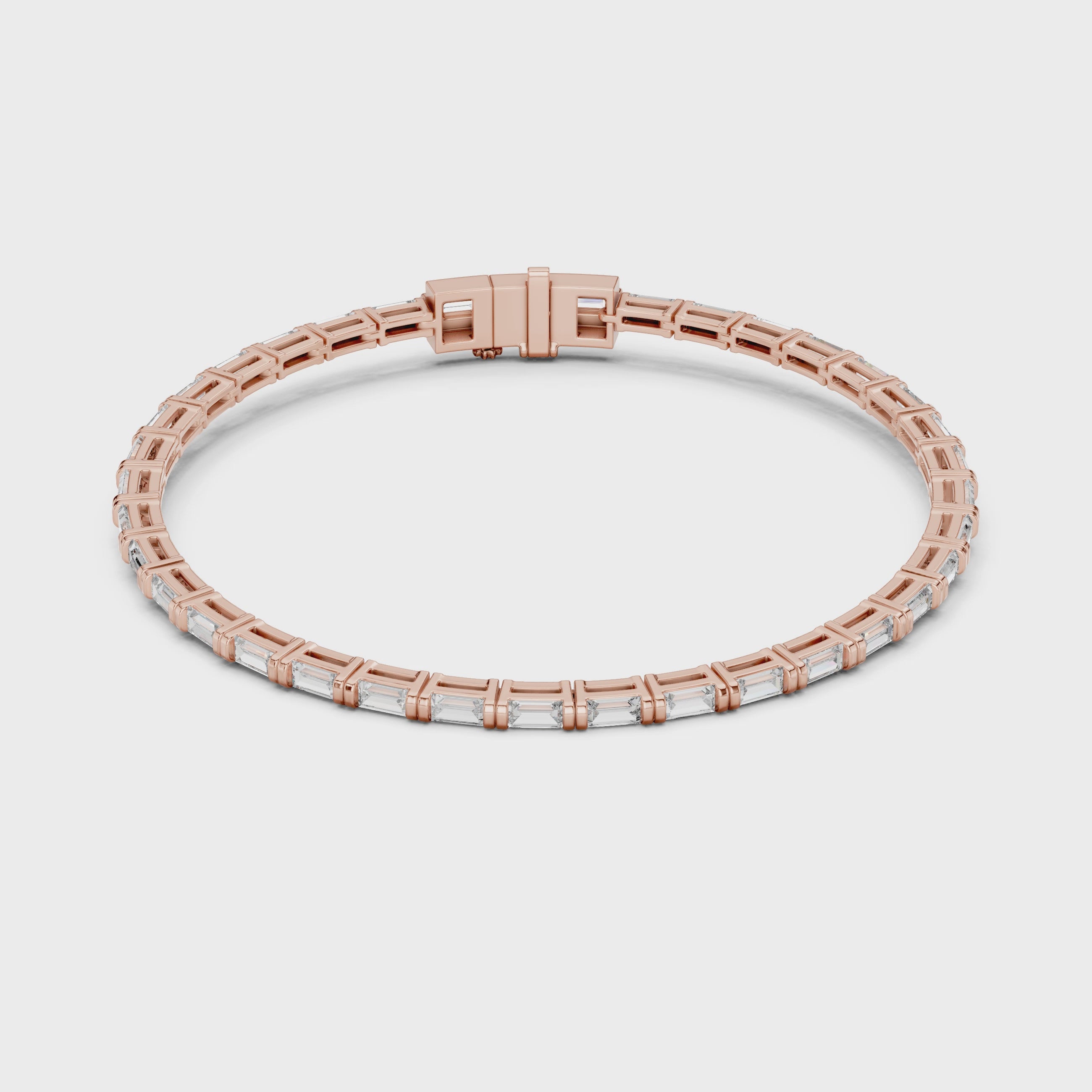 Baguette Cut Diamond Tennis Bracelet