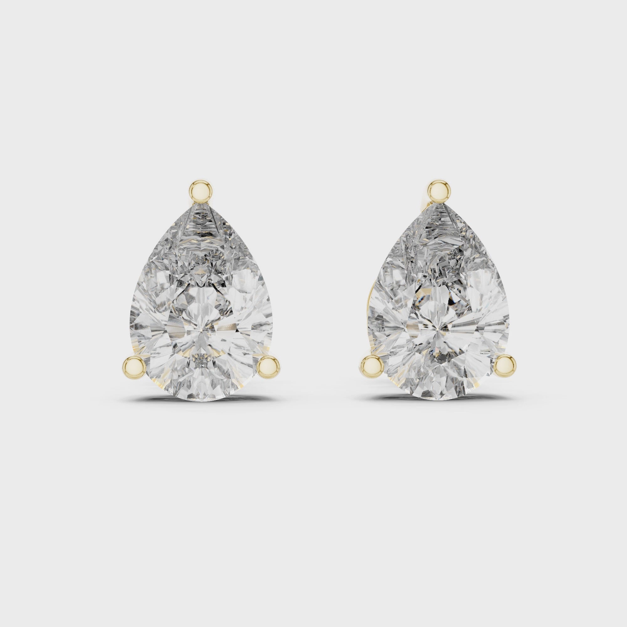 Pear Shape Diamond Stud Earrings