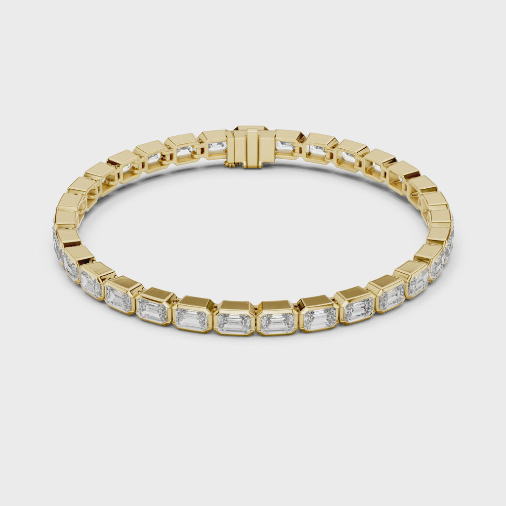 Emerald Cut Diamonds Tennis Bracelet