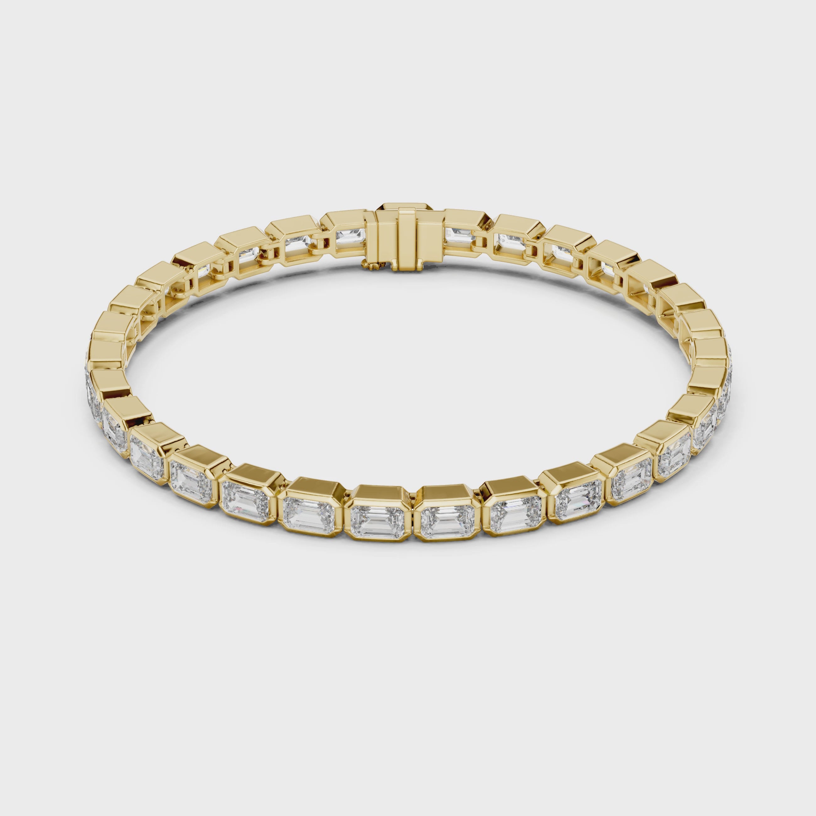 Emerald Cut Diamonds Tennis Bracelet