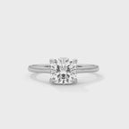 Cushion Cut Solitaire Diamond Engagement Ring