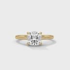 Cushion Cut Solitaire Diamond Engagement Ring