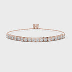 Round Diamond Adjustable Slider Bracelet