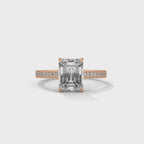 Radiant Cut Diamond Pavé Engagement Ring
