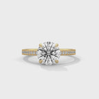 Round Diamond Pavé Engagement Ring