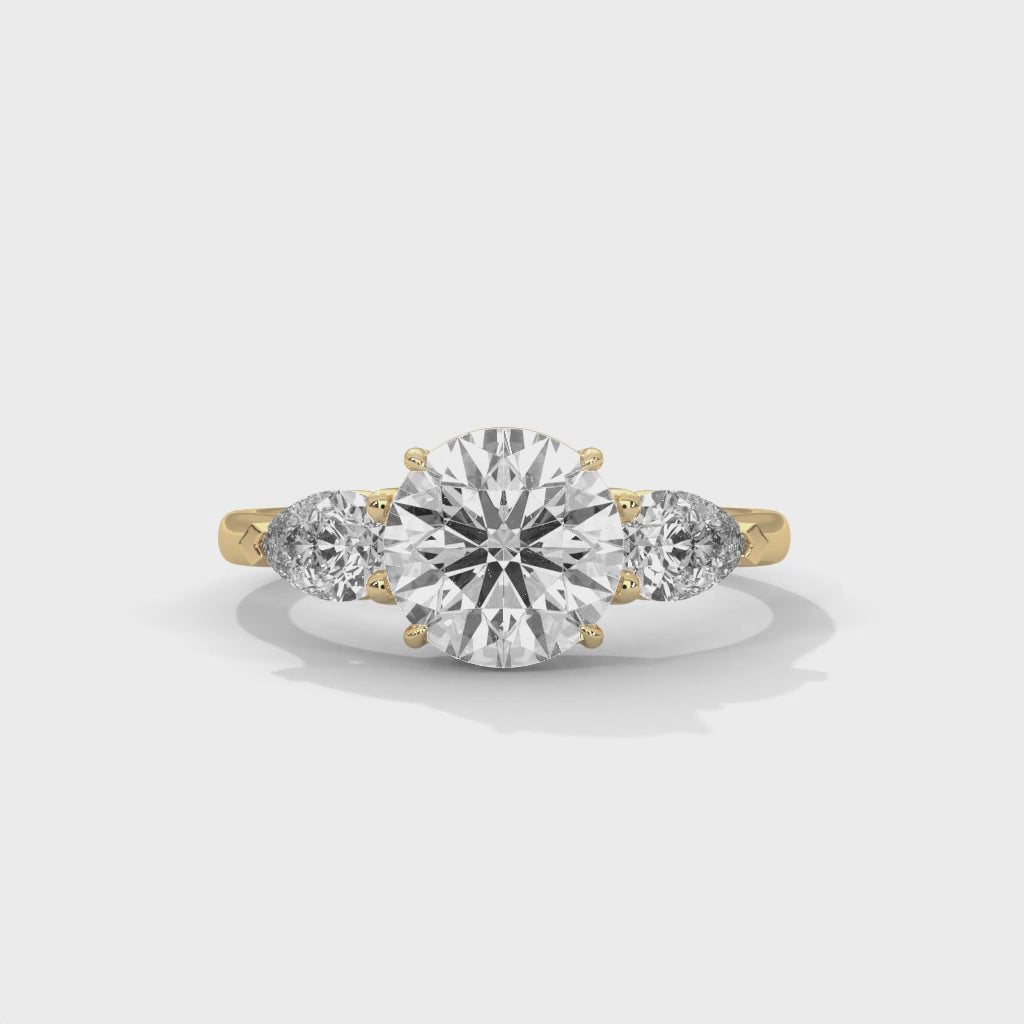 Three Stone Diamond Engagement Ring