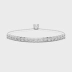 Round Diamond Adjustable Slider Bracelet