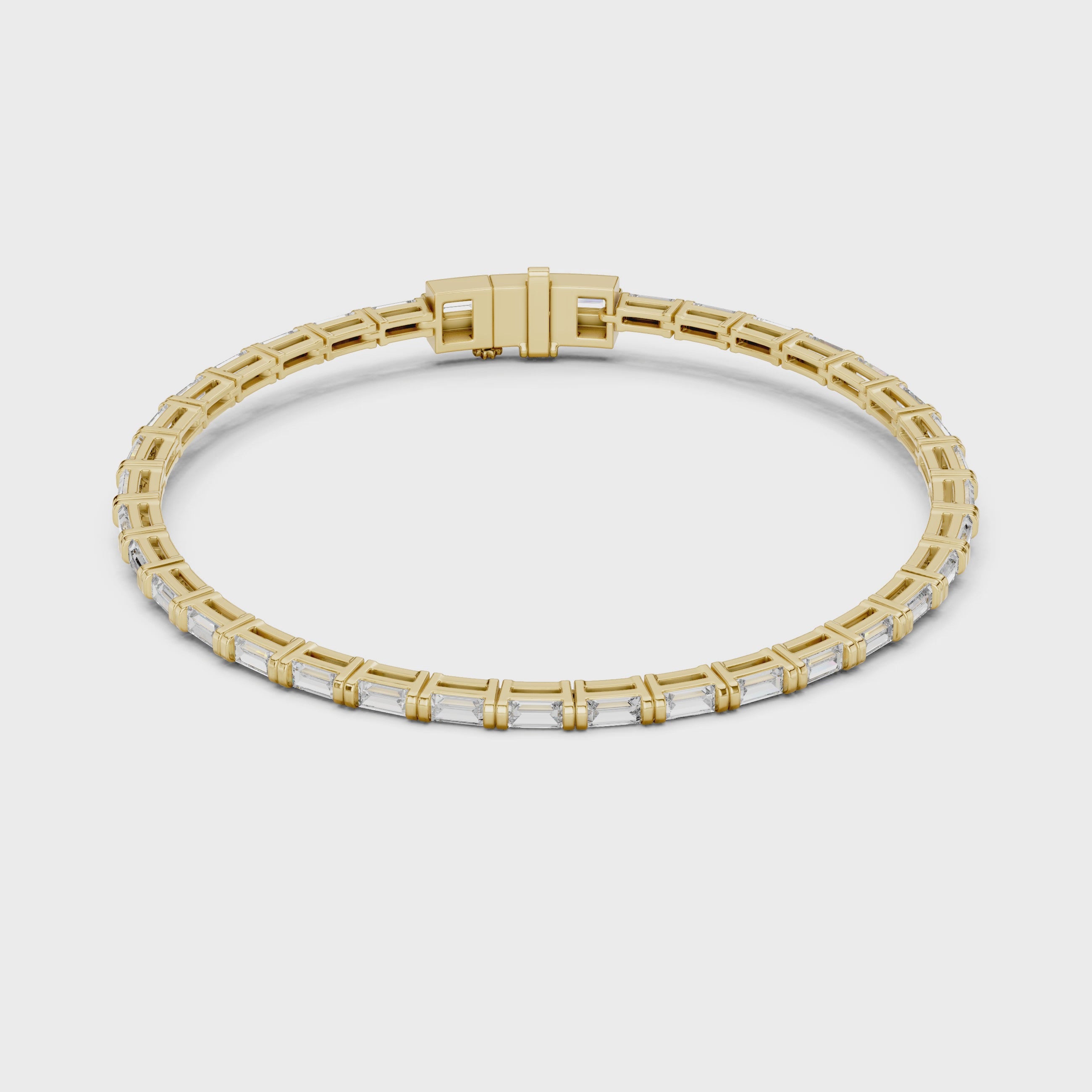 Baguette Cut Diamond Tennis Bracelet