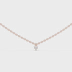 1Minimal Diamond Drop Pendant Necklace