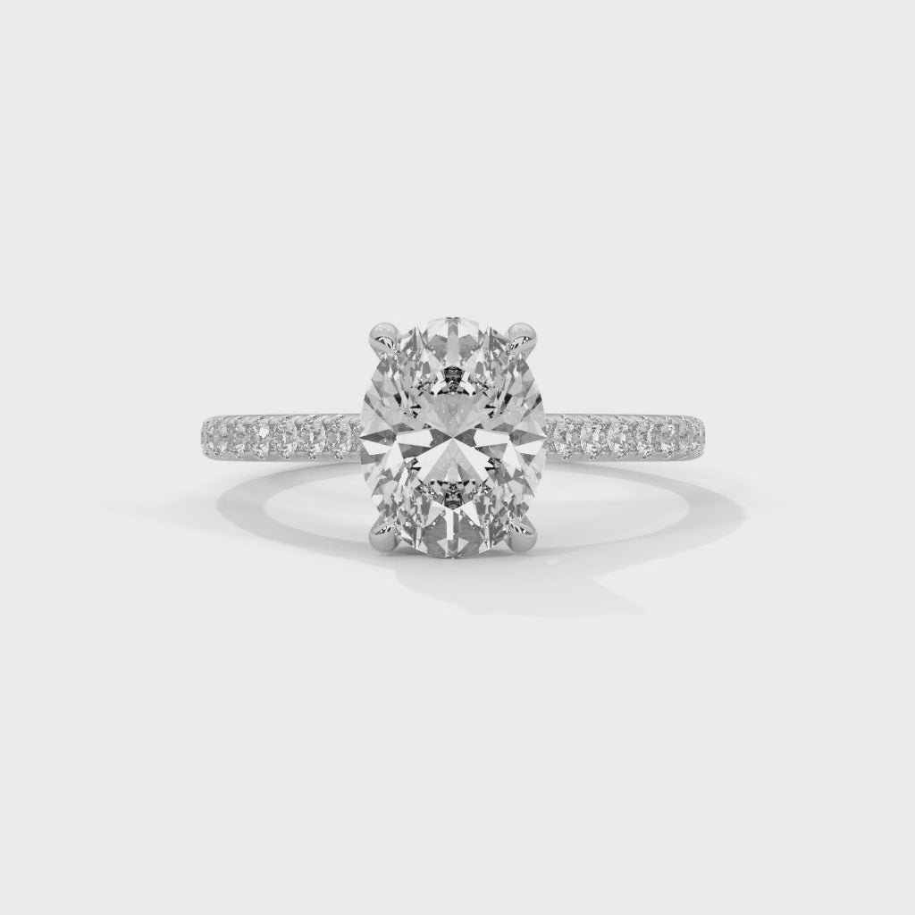 Round Diamond Twisted Solitaire Engagement Ring
