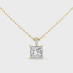 1Princess Cut Diamond Solitaire Pendant