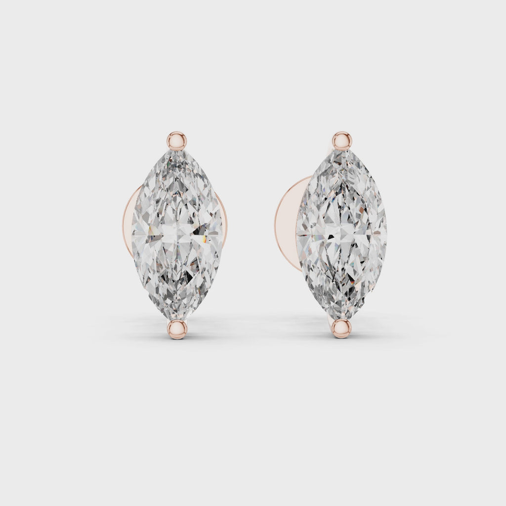 Marquise Diamond Stud Earrings