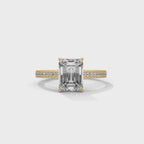 Radiant Cut Diamond Pavé Engagement Ring