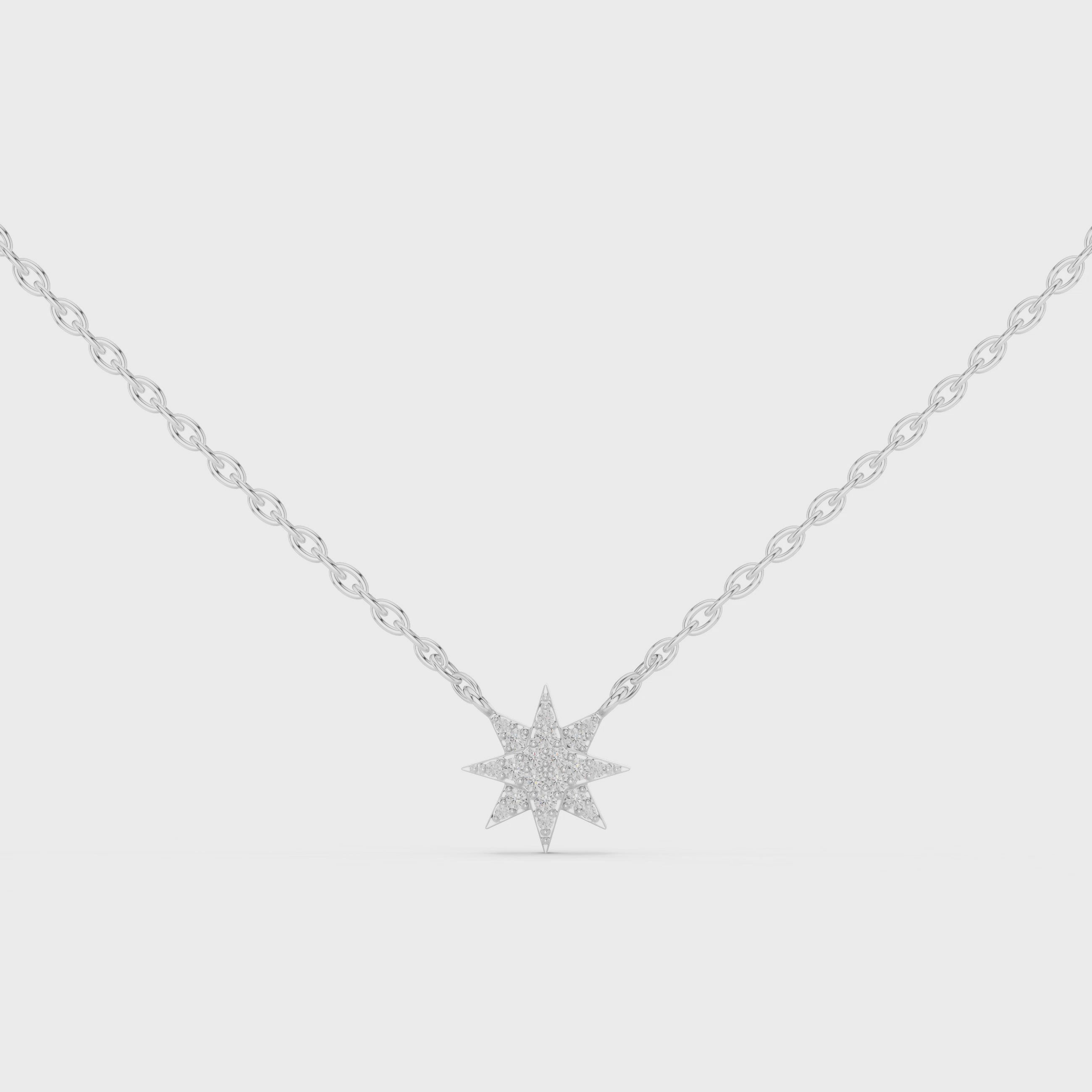 Diamond Starburst Pendant Necklace