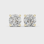 Classic Round Diamond Stud Earrings