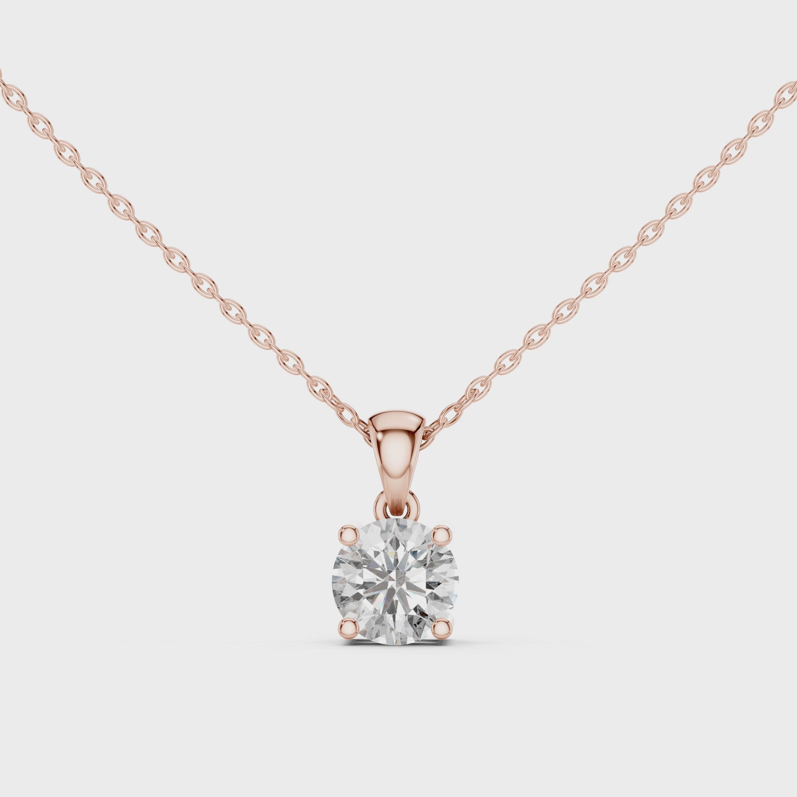 1Classic Round Diamond Solitaire Pendant