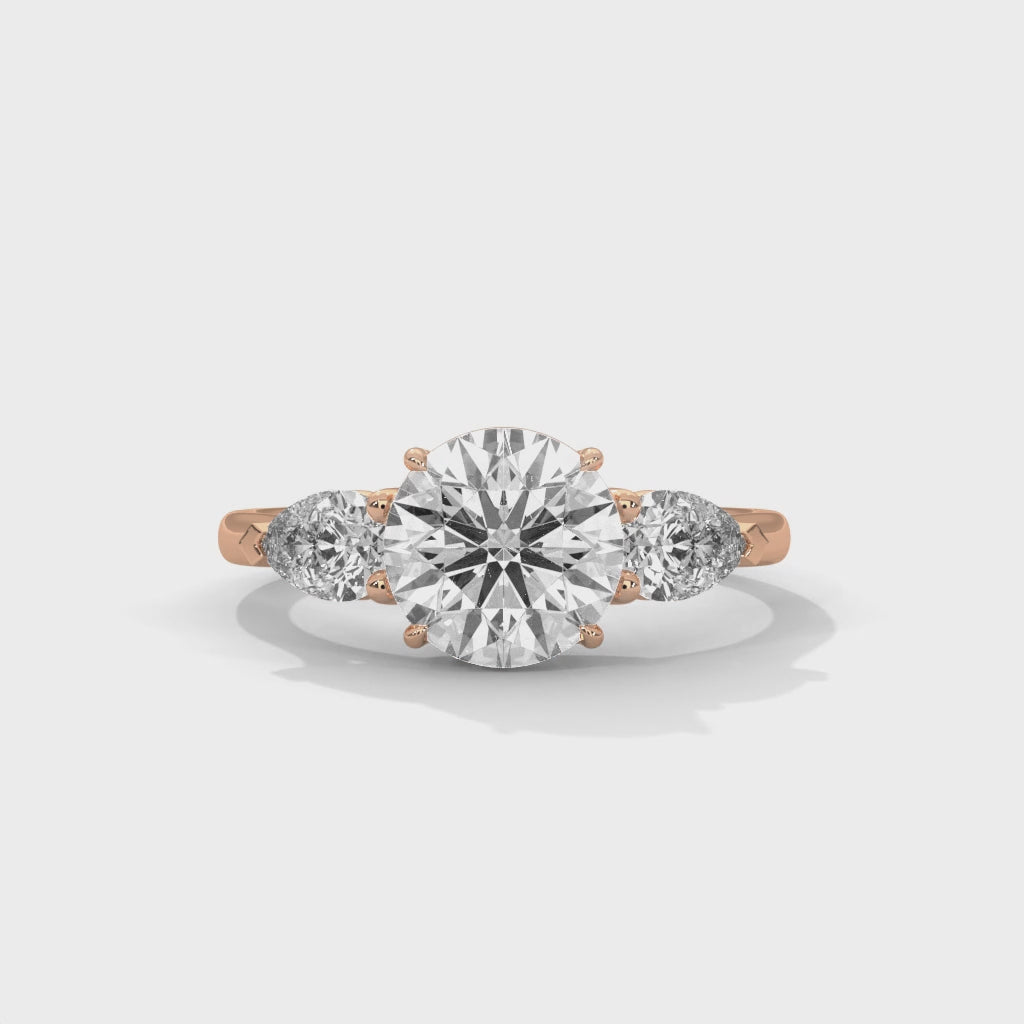 Three Stone Diamond Engagement Ring