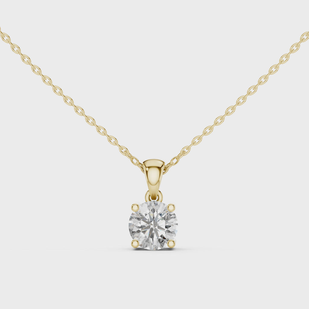 1Classic Round Diamond Solitaire Pendant