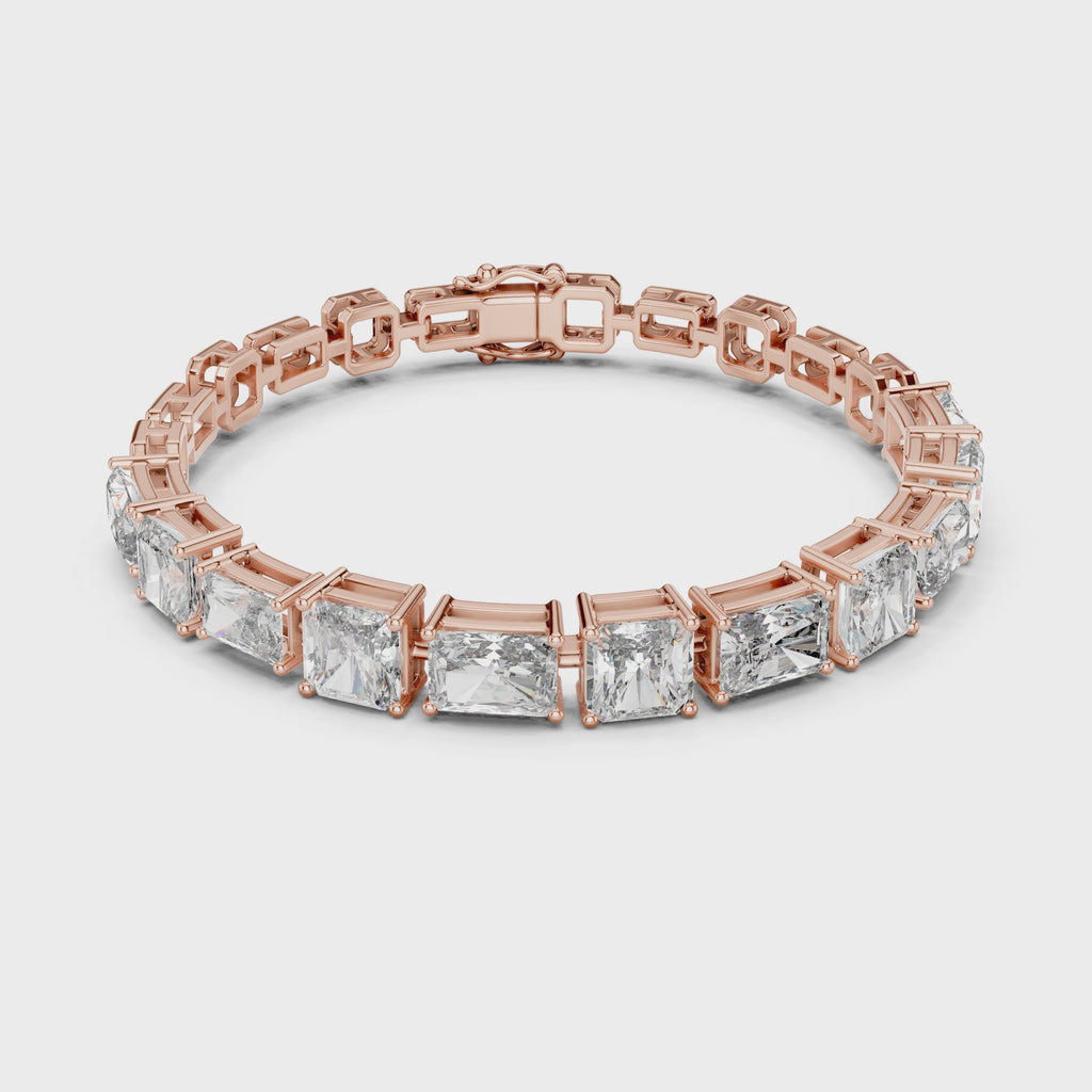 Radiant and Emerald Cut Diamond Bracelet