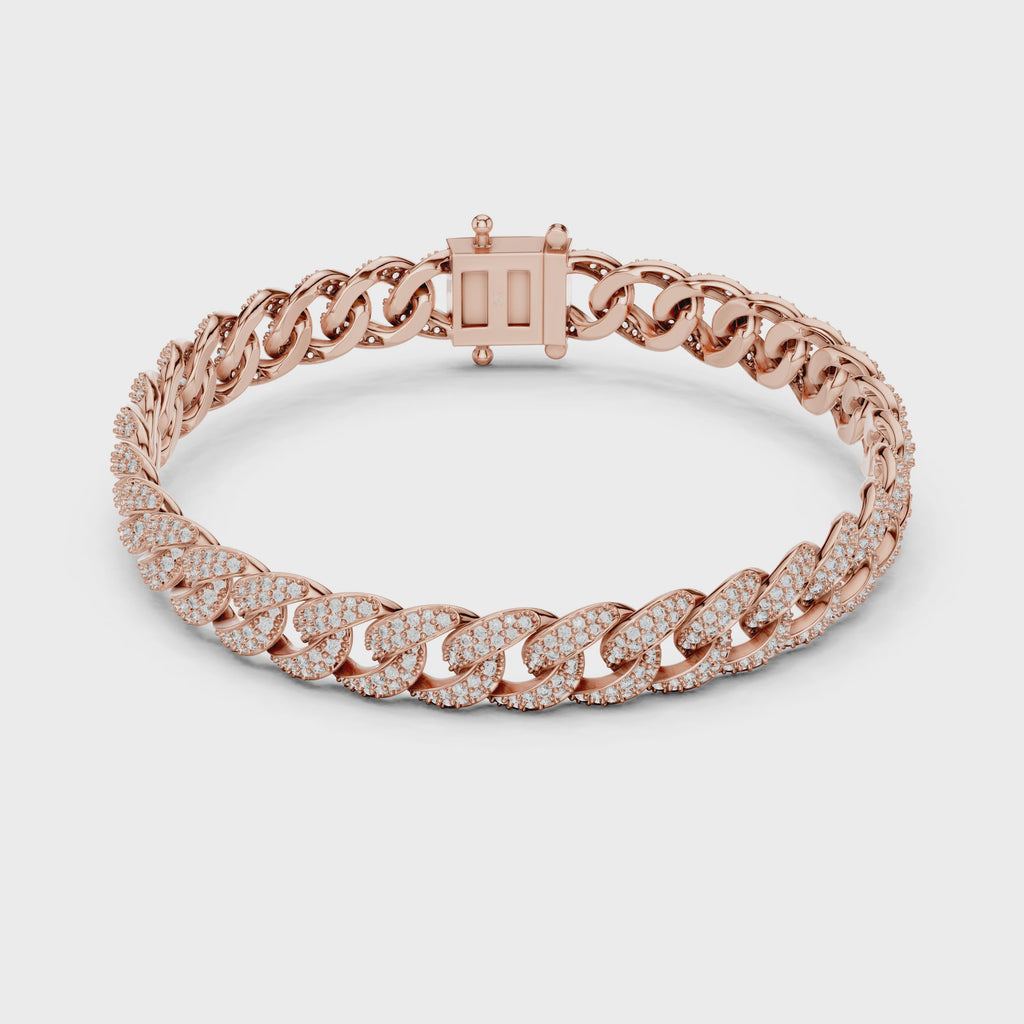 Iced Out Cuban Link Diamond Bracelet