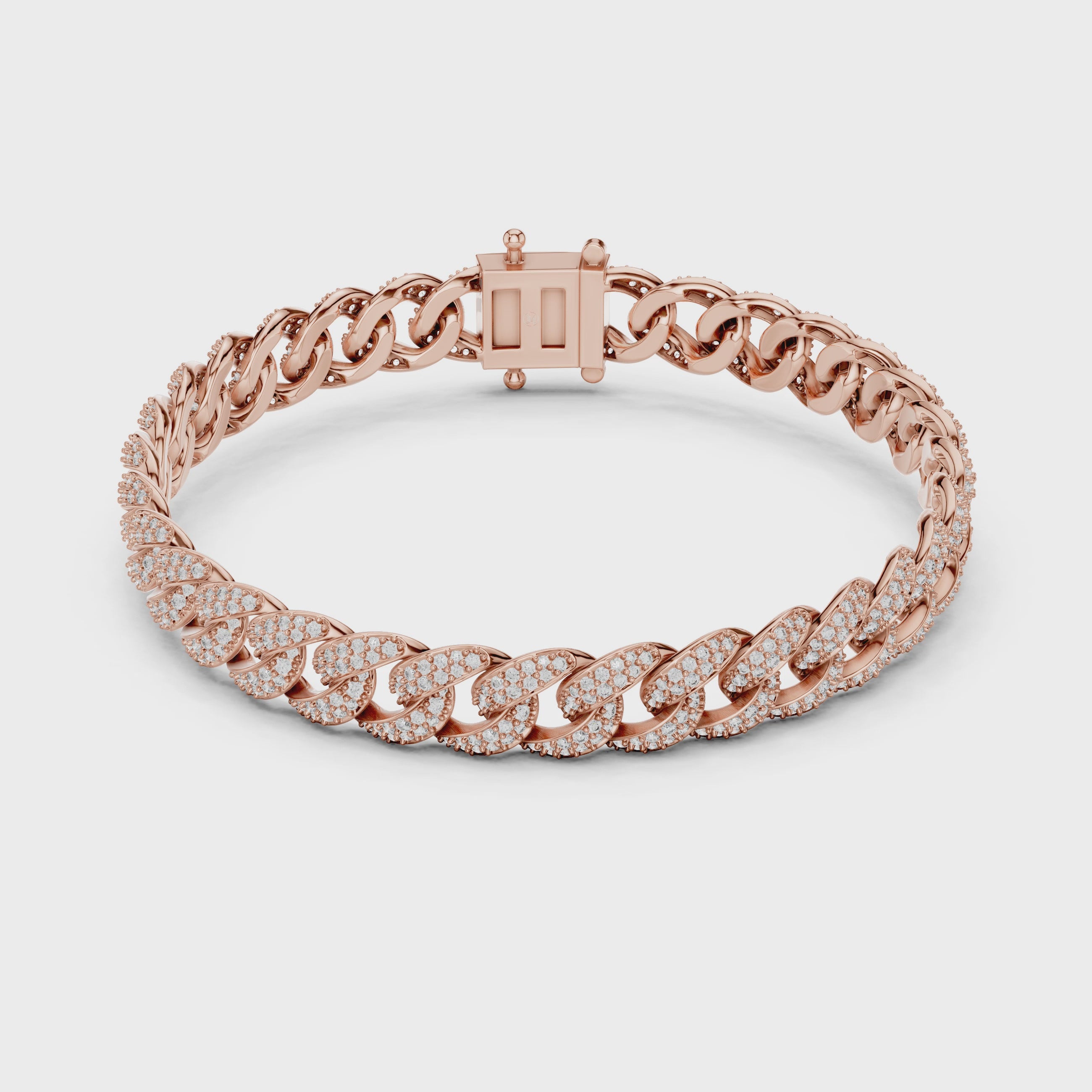 Iced Out Cuban Link Diamond Bracelet