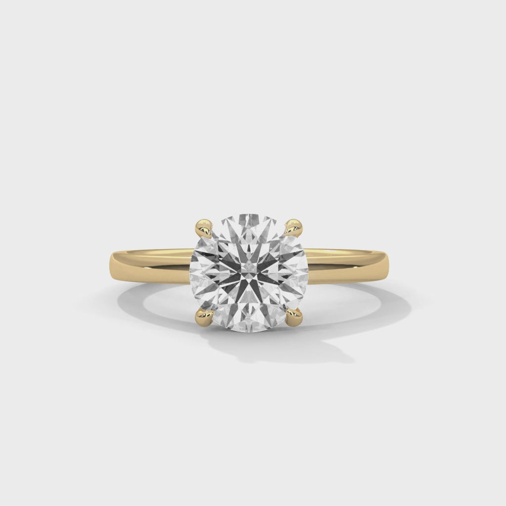 Classic Round Diamond Solitaire Engagement Ring