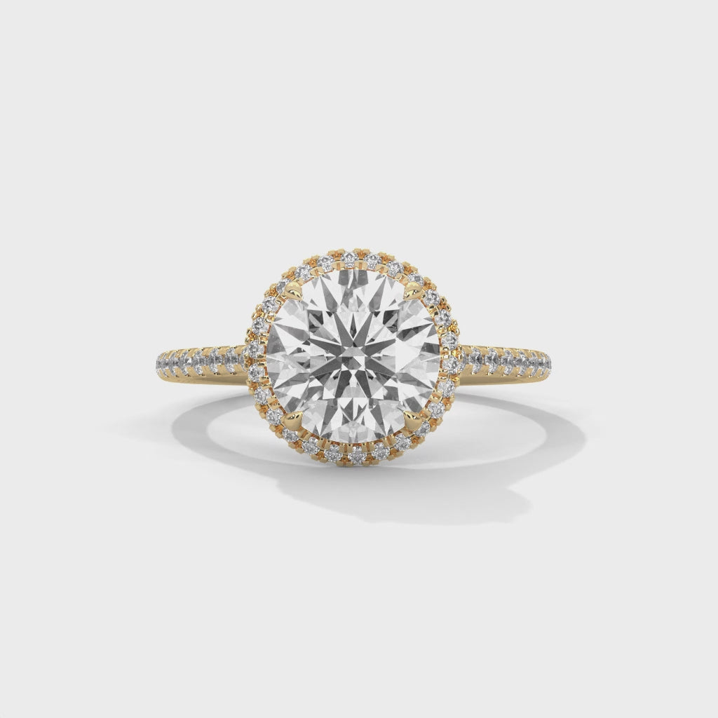 Round Diamond Halo Engagement Ring