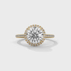 Round Diamond Halo Engagement Ring