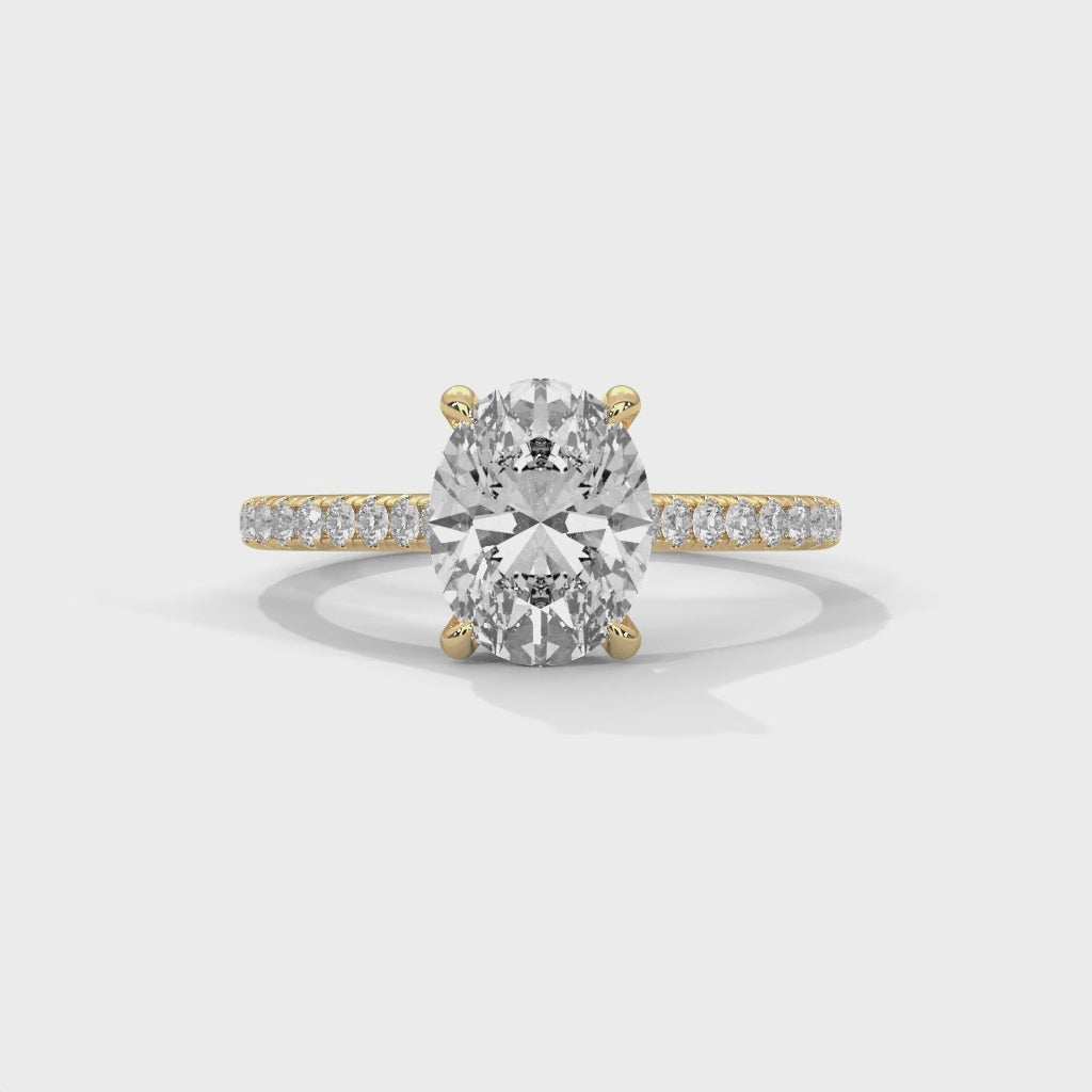 Round Diamond Twisted Solitaire Engagement Ring