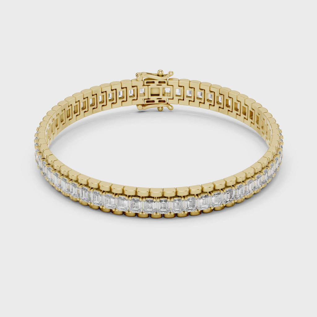 Emerald Cut Diamond Tennis Bracelet