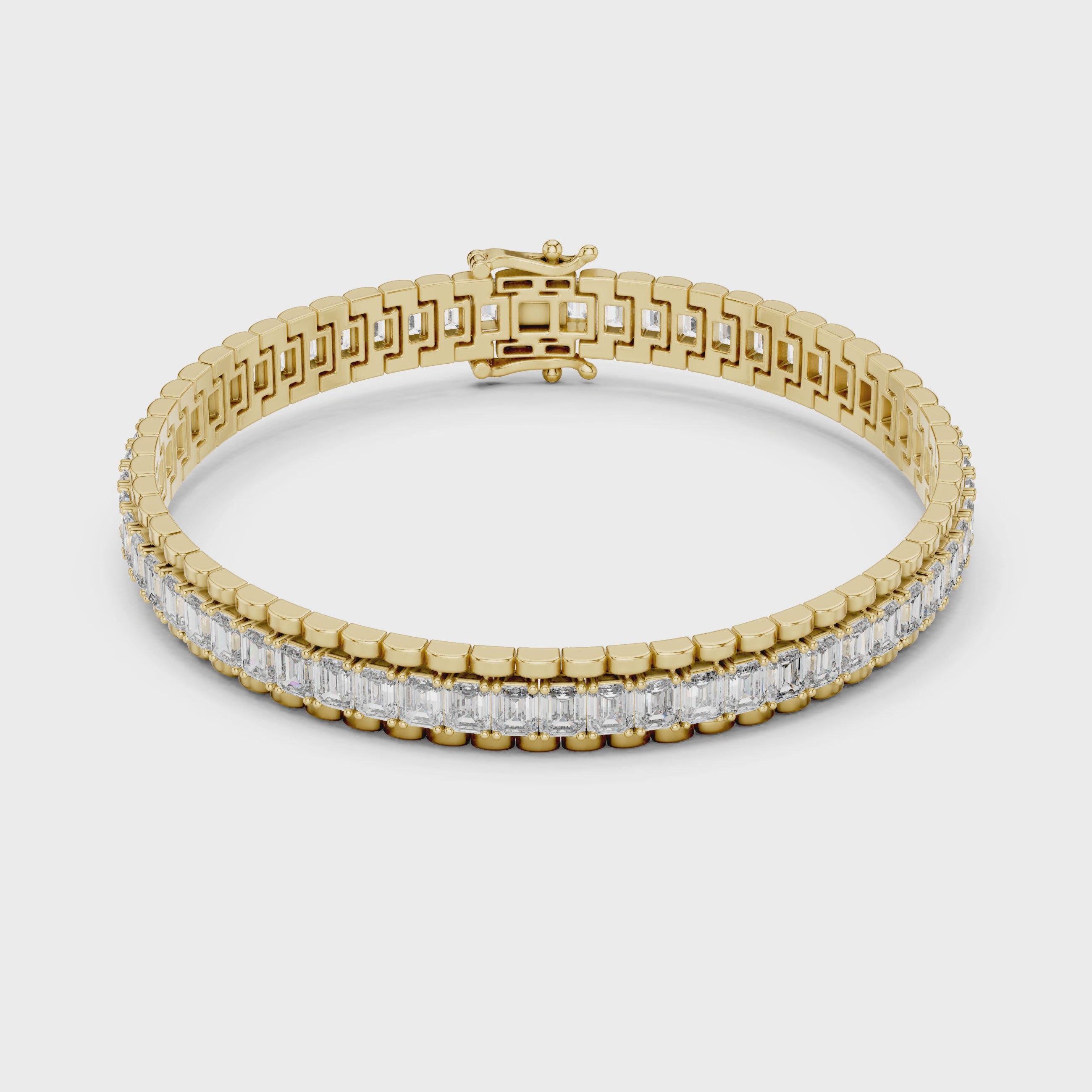 Emerald Cut Diamond Tennis Bracelet