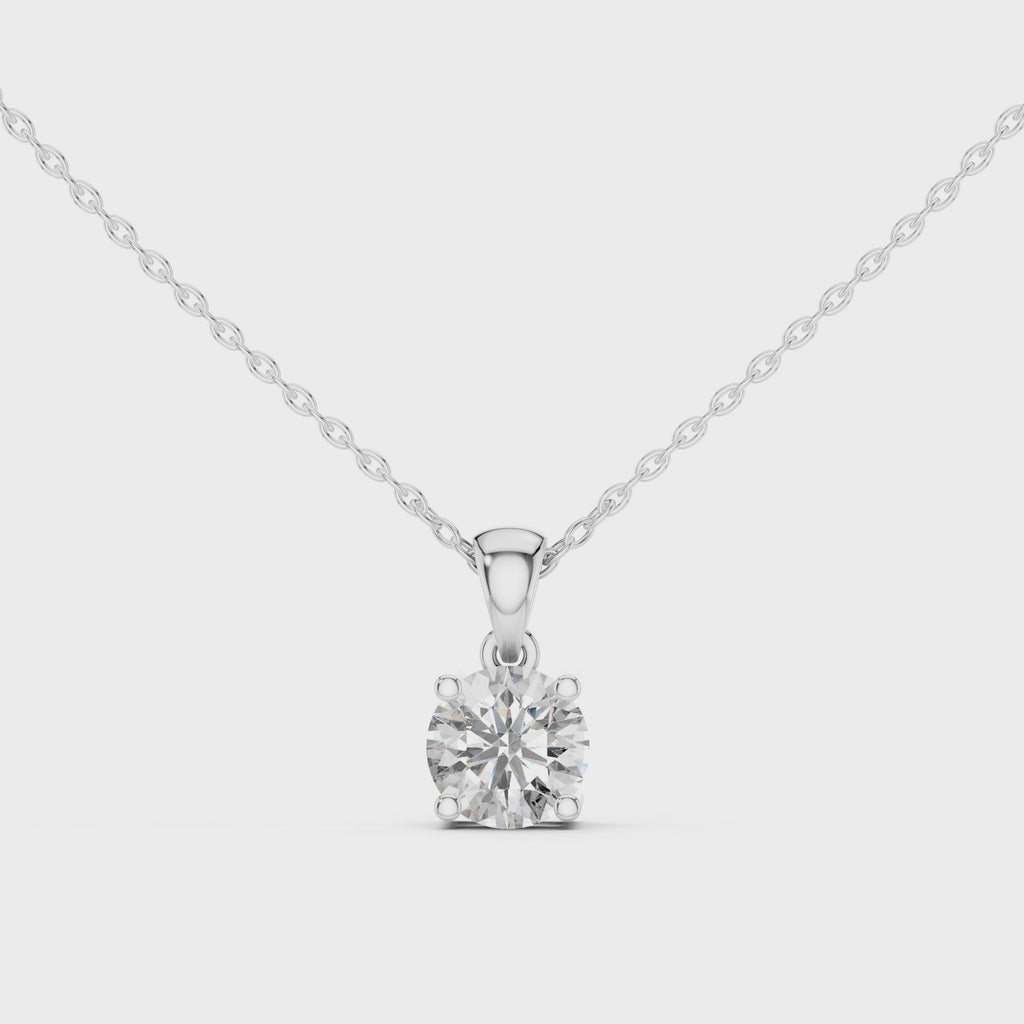 1Classic Round Diamond Solitaire Pendant