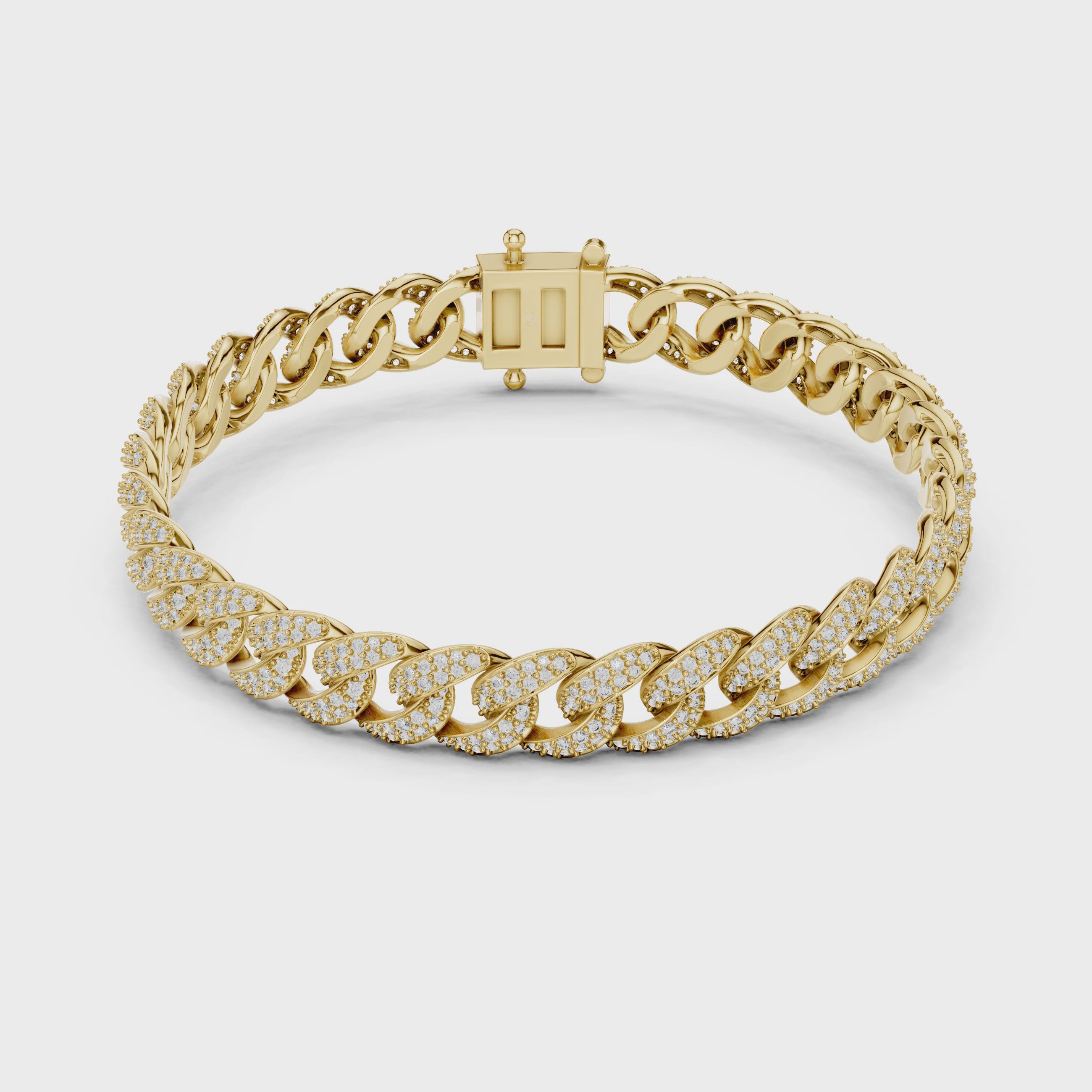Iced Out Cuban Link Diamond Bracelet
