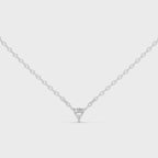 1Triangle Diamond Solitaire Pendant Necklace