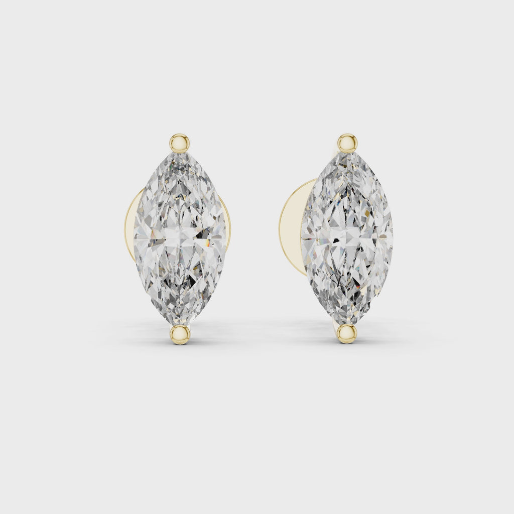 Marquise Diamond Stud Earrings
