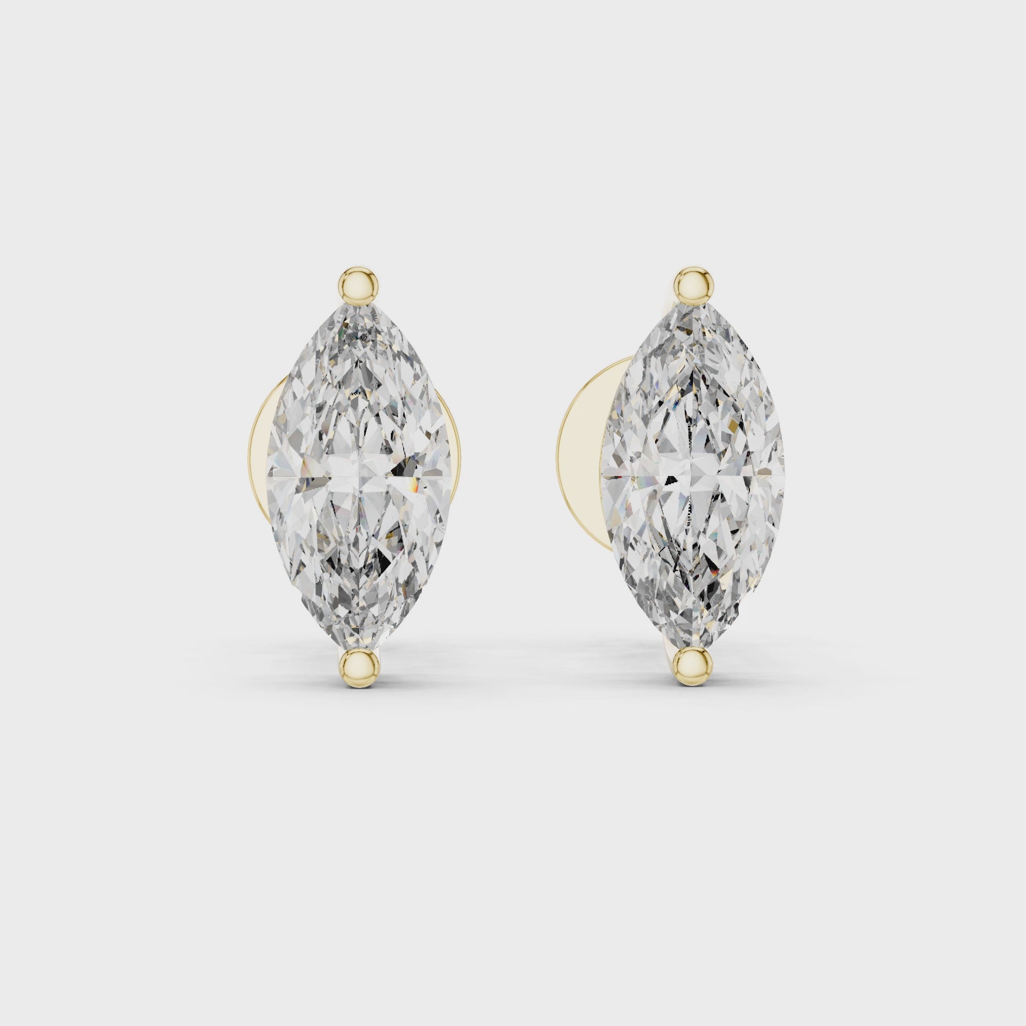 Marquise Diamond Stud Earrings