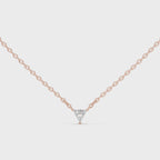 1Triangle Diamond Solitaire Pendant Necklace