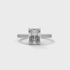 Radiant Cut Diamond Pavé Engagement Ring