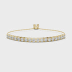 Round Diamond Adjustable Slider Bracelet