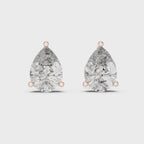 Pear Shape Diamond Stud Earrings