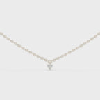 1Minimal Diamond Drop Pendant Necklace